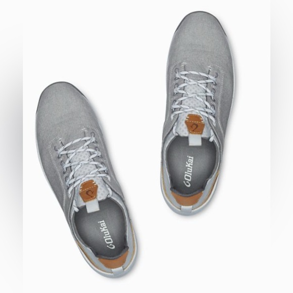 Olukai Nanea Li Sneakers Mesh Lace Up Low Top Versatile Athleisure Gray US 11.5 - Picture 3 of 6